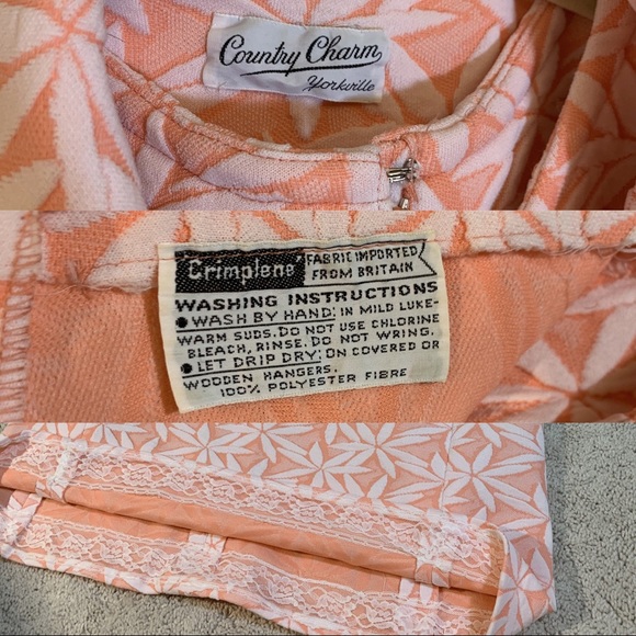 Vintage Country Charm Yorkville Crimplene Two Piece Suit Dress & Jacket - Picture 9 of 9